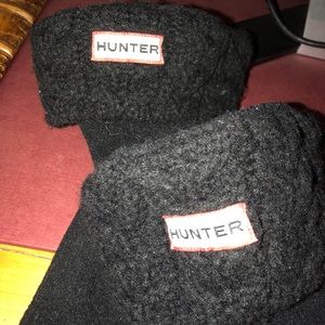 Black Tall Cable Knit Hunter Boot Socks